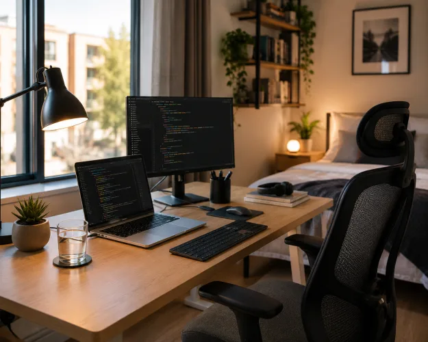 Praca zdalna z akademika – jak zaaranżować przestrzeń do nauki i home office