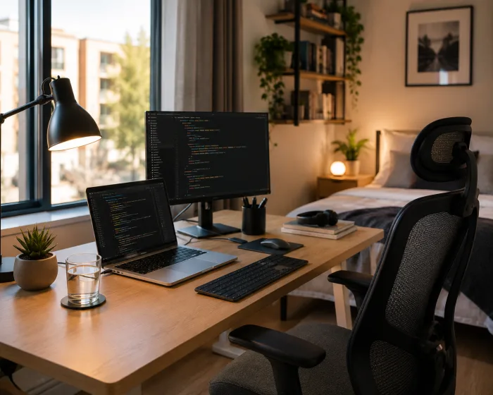 Praca zdalna z akademika – jak zaaranżować przestrzeń do nauki i home office